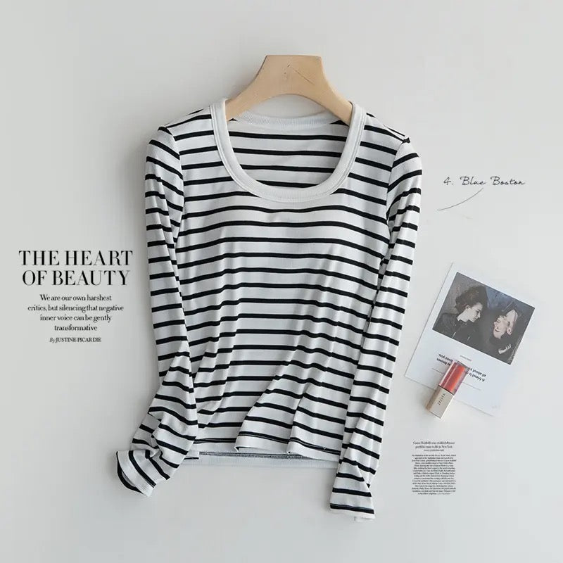 Dia Full Slevees Built in Bra Tshirt